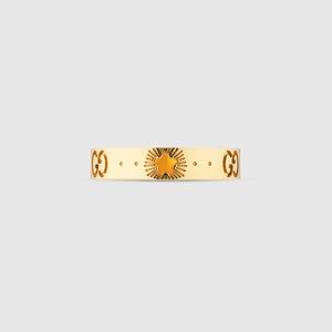 Gucci Icon yellow gold ring with stars